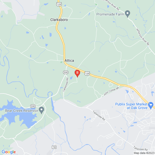 Moore Tree solutions location map: 347 Roquemore Rd., Athens, GA