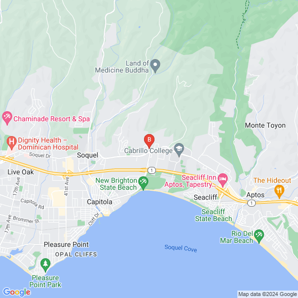 Center for Wellness and Integrative Medicine location map: 3121 Park Ave, Suite D, Soquel, CA