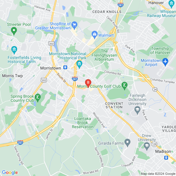 Cranial Center of Morristown location map: 131 Madison Avenue, Morristown, New Jersey