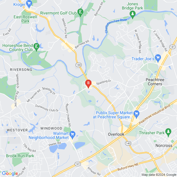 Sushi Mito location map: 6470 Spaulding Dr, Peachtree Corners, Georgia